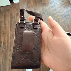 Gucci Micro strap business card holder